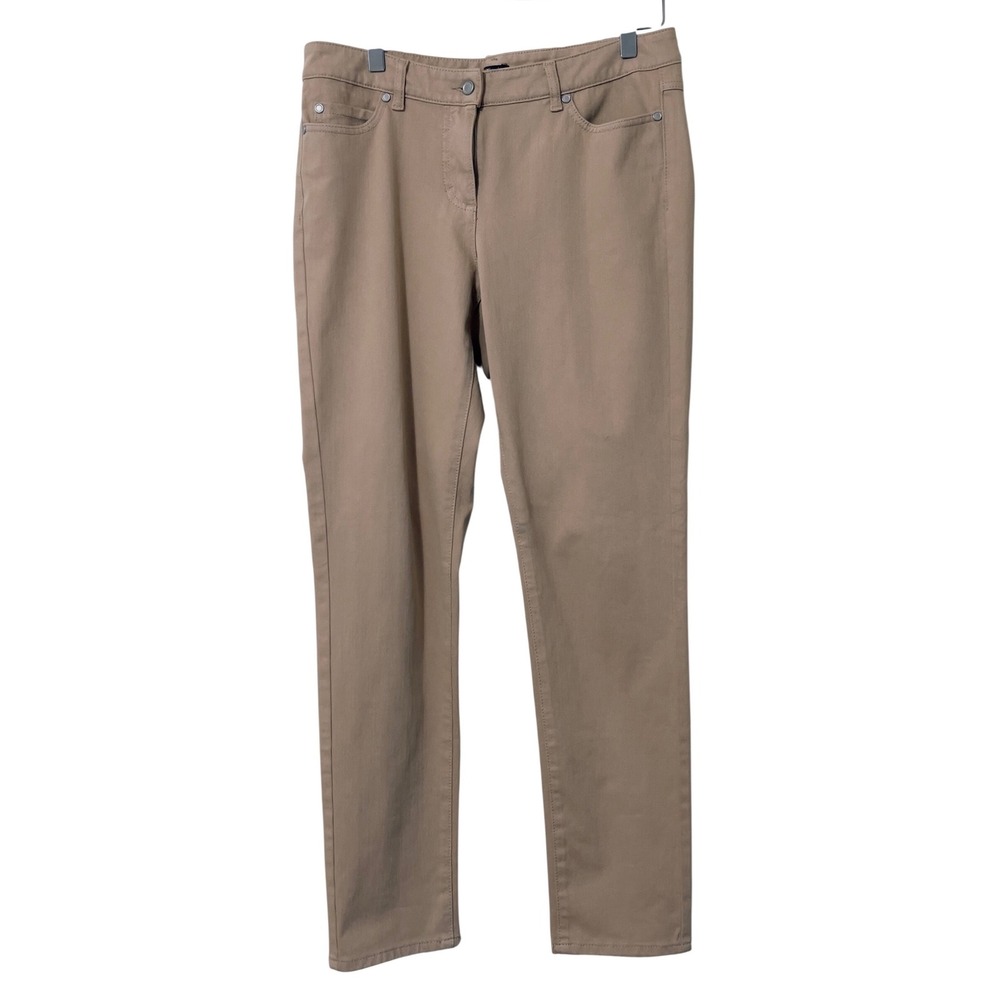 J.McLaughlin Womens Khaki Tan Straight Leg Chino Pants‎ Size 10 Neutral Classic